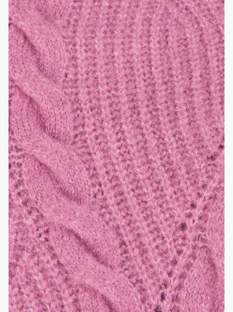 Pull col roulé torsadé Thermolactyl - Damart Violet - Kiabi