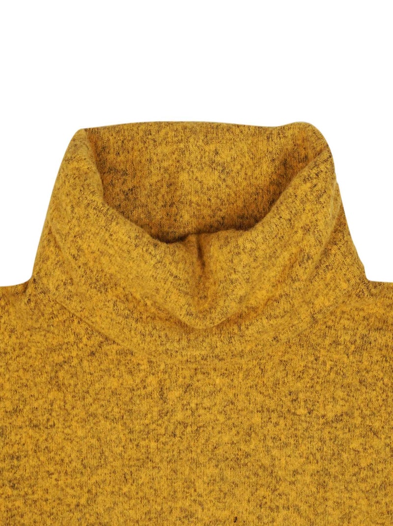 Pull Col Roulé Tout Doux  Coton effet Laine   HARMONIE - La Faute à Voltaire Jaune - Kiabi