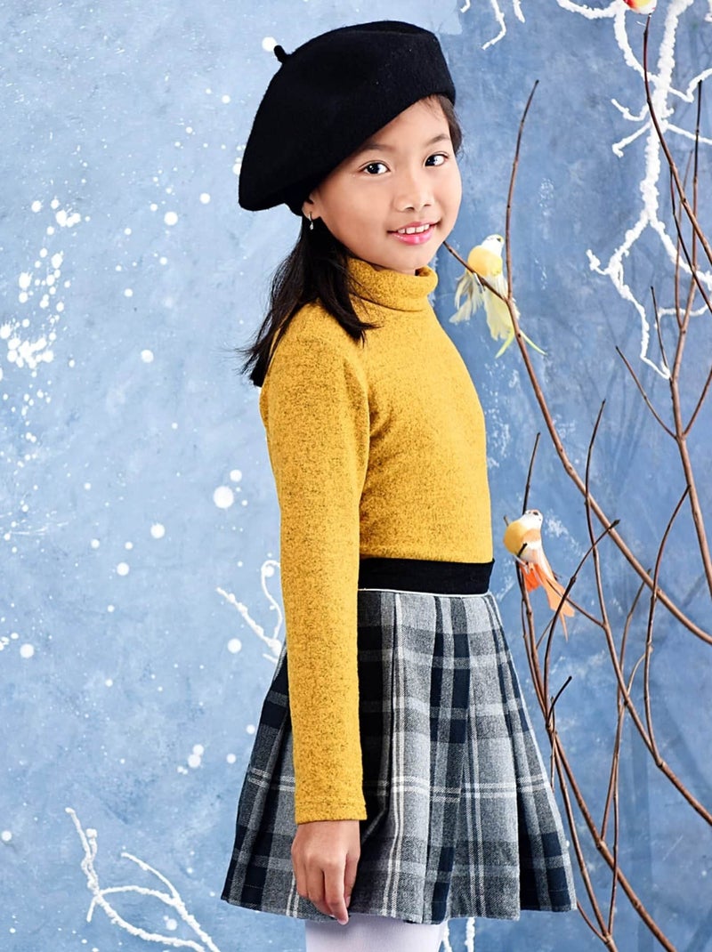 Pull Col Roulé Tout Doux  Coton effet Laine   HARMONIE - La Faute à Voltaire Jaune - Kiabi