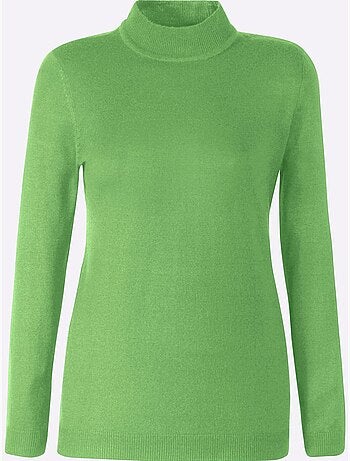 Pull col roulé en douceur avec manches longues et bords-côtes - taille standard - moda vilona
