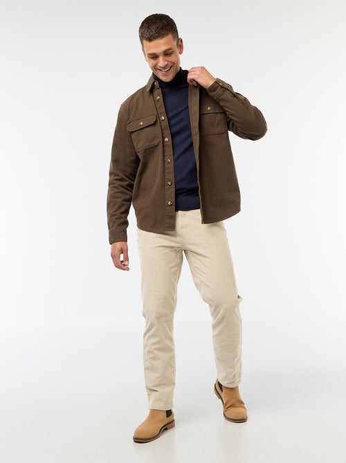 Pull col roulé uni - Kiabi