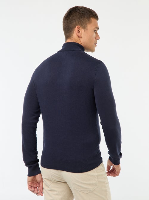 Pull col roulé uni - Kiabi