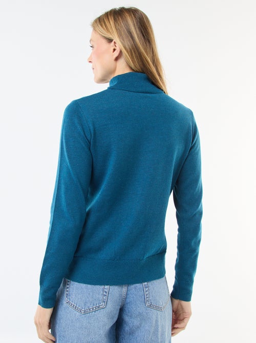 Pull col roulé uni - Kiabi