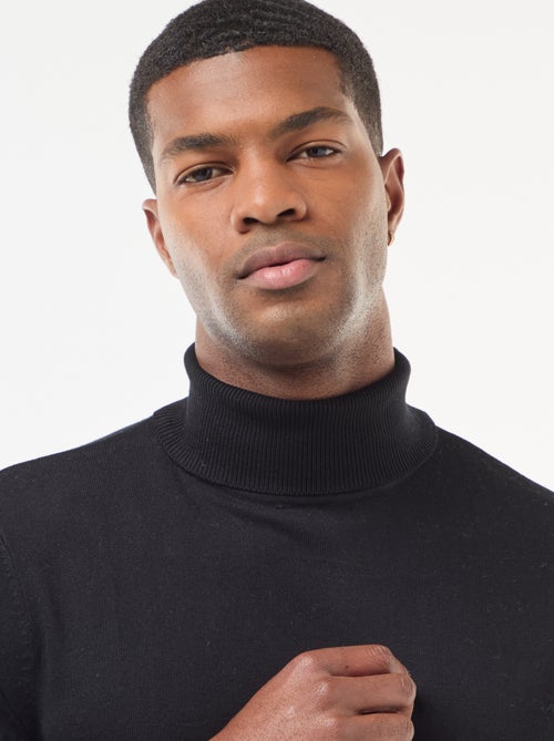 Pull col roulé uni - Kiabi