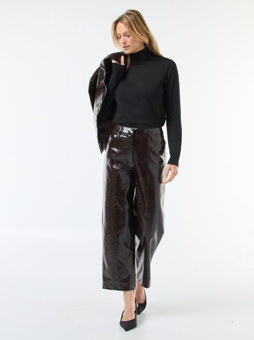 Pull col roulé uni - Kiabi