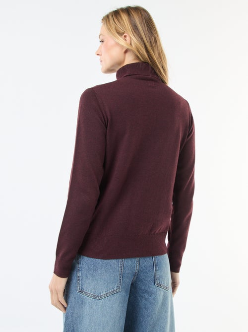 Pull col roulé uni - Kiabi
