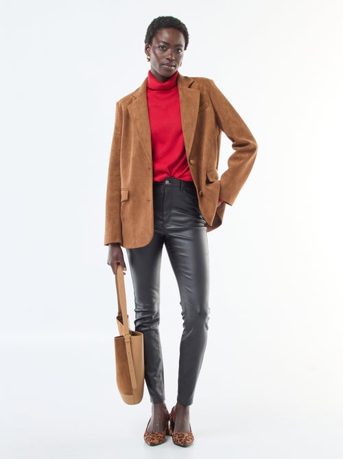 Pull col roulé uni - Kiabi