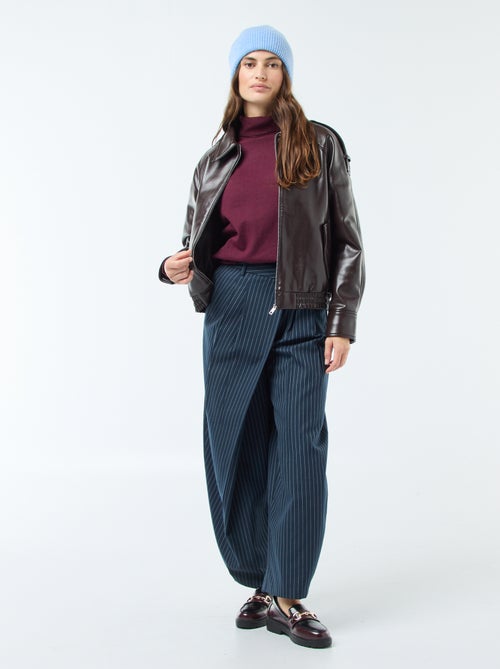 Pull col roulé uni - Kiabi