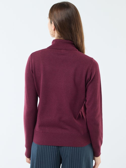 Pull col roulé uni - Kiabi