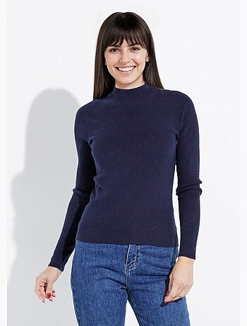 Pull col roulotté forme ajustée - afibel