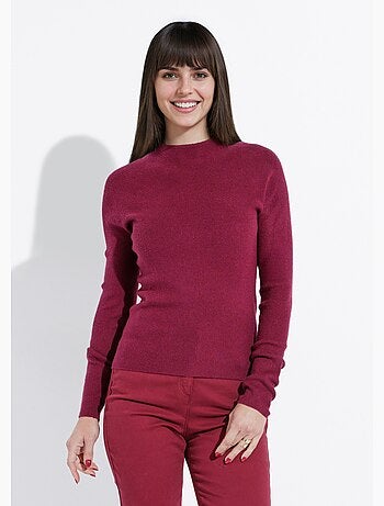 Pull col roulotté forme ajustée - afibel