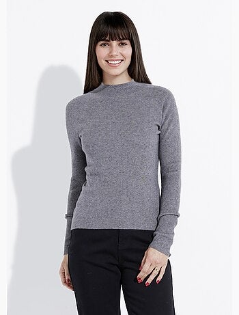 Pull col roulotté forme ajustée - afibel
