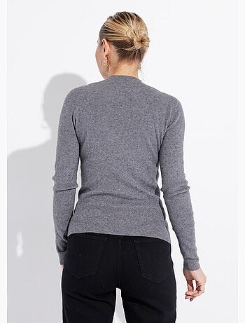 Pull col roulotté forme ajustée - afibel