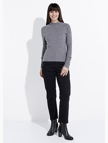 Pull col roulotté forme ajustée - afibel