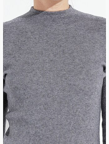 Pull col roulotté forme ajustée - afibel