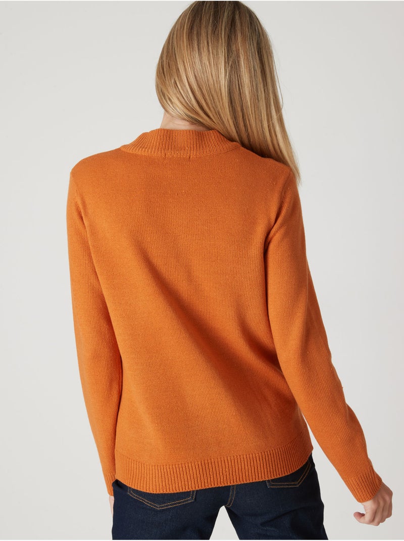 Pull col tunisien - DAXON Orange - Kiabi