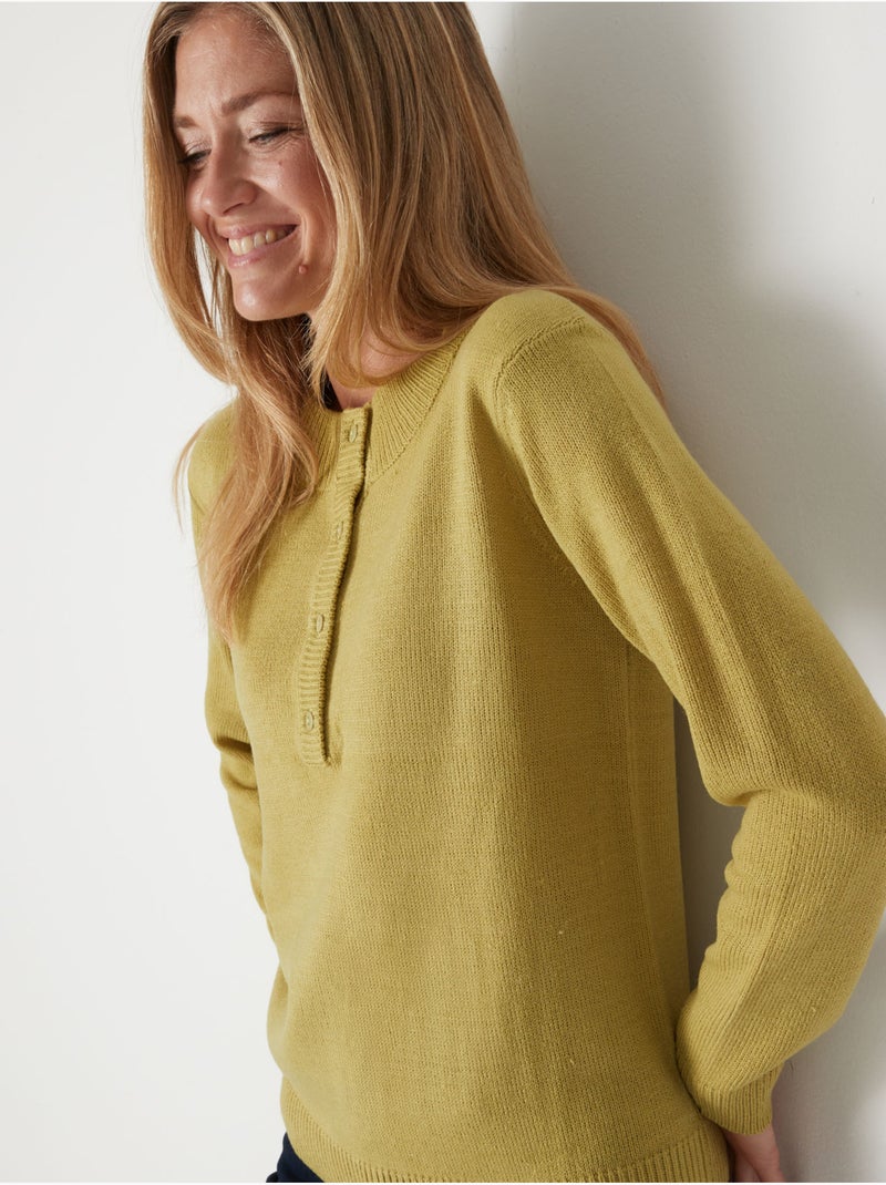 Pull col tunisien - DAXON Vert anis - Kiabi