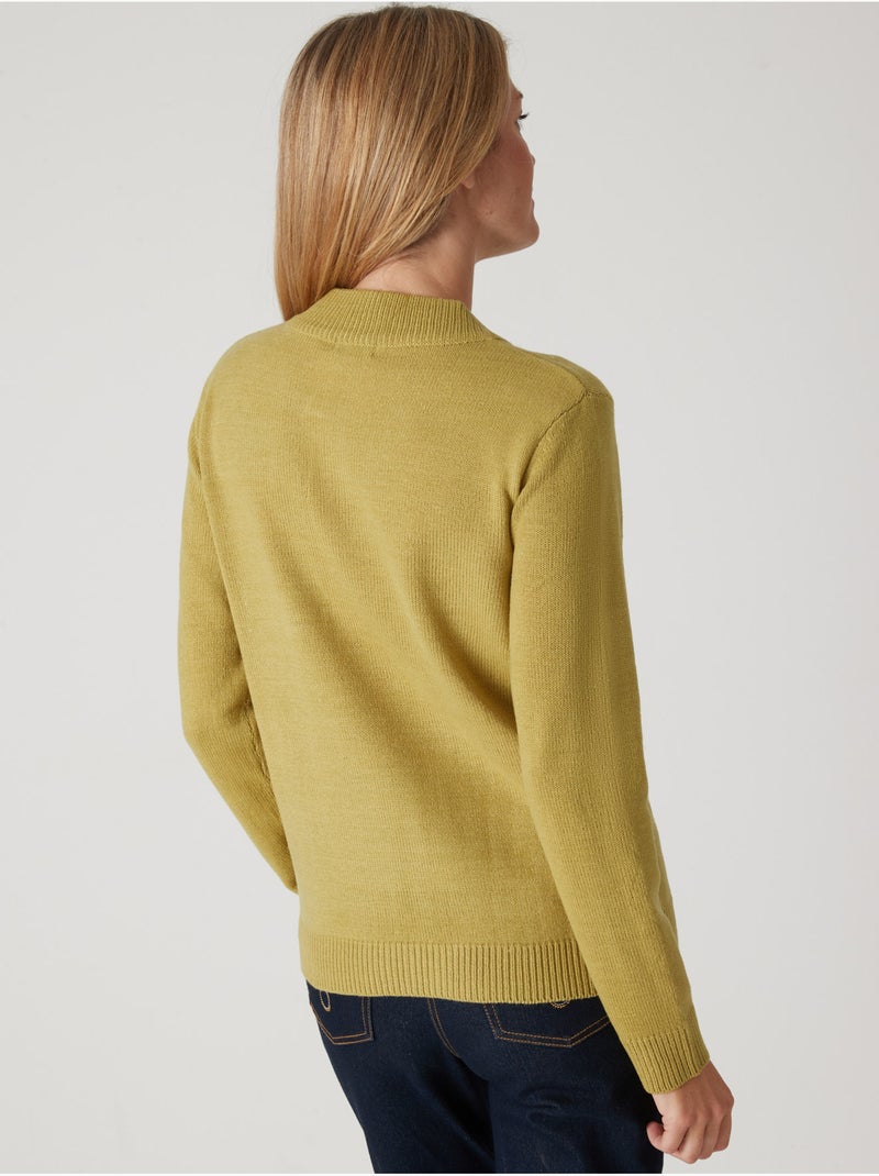 Pull col tunisien - DAXON Vert anis - Kiabi