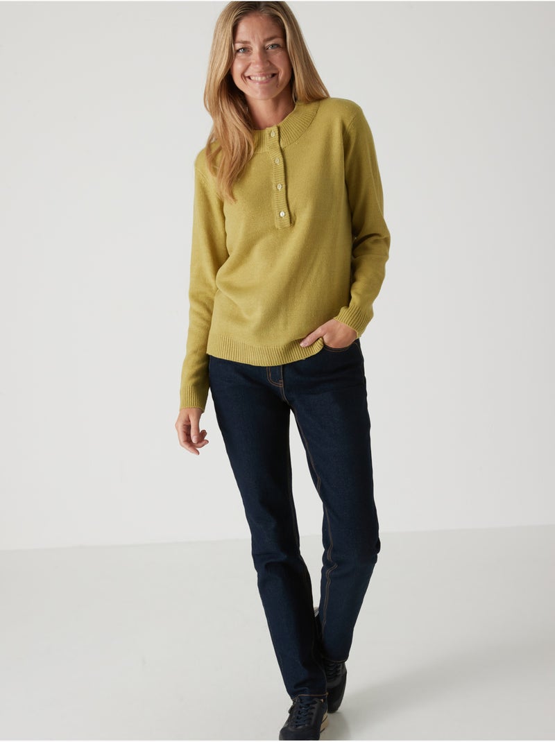 Pull col tunisien - DAXON Vert anis - Kiabi
