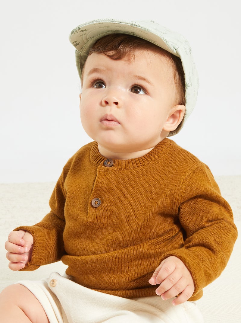 Pull col tunisien Bronze - Kiabi