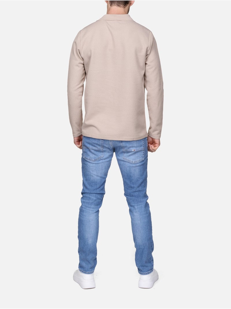 Pull col v - Frilivin Crème - Kiabi