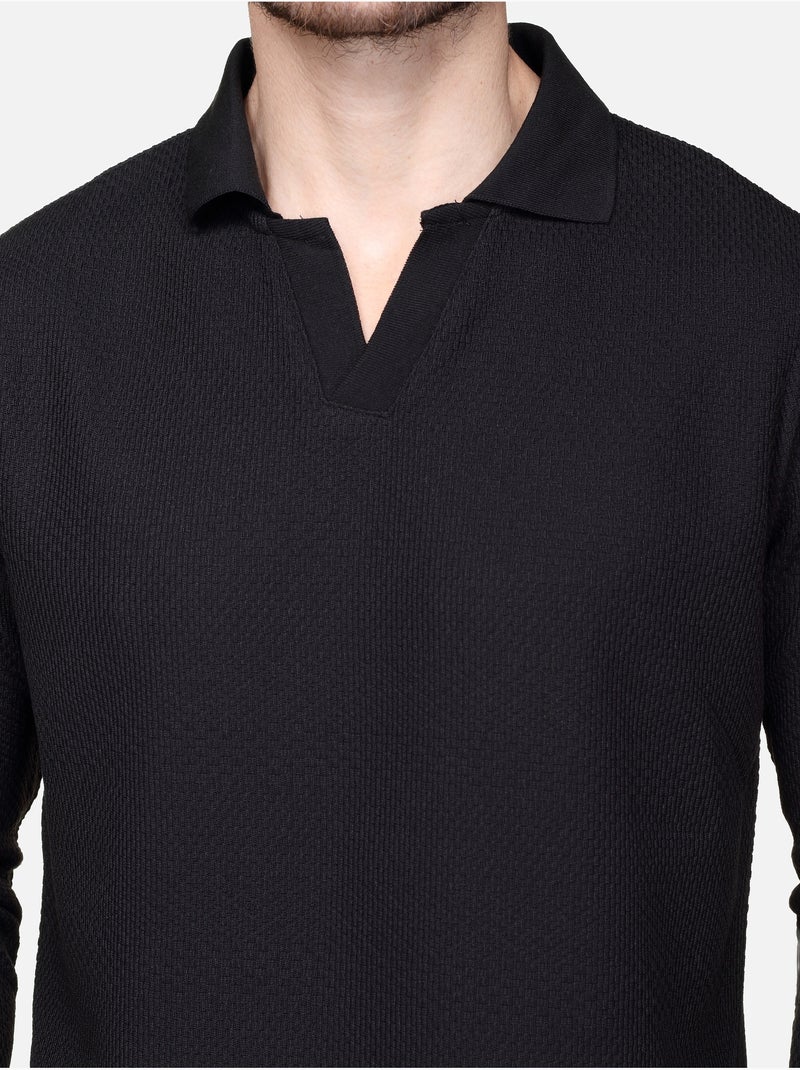 Pull col v - Frilivin Noir - Kiabi