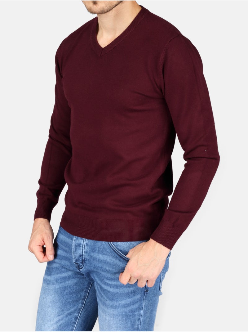 Pull col v - Kenzarro Rouge - Kiabi