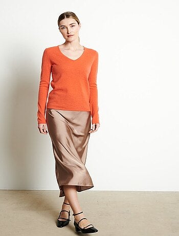 Pull col V 100% cachemire LILLY 2B