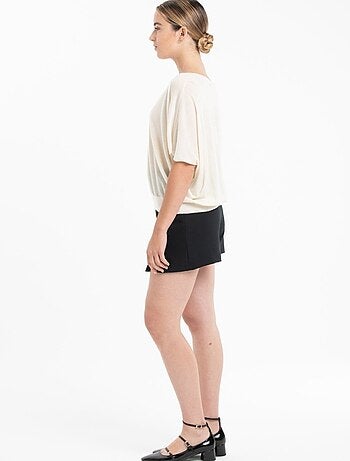 Pull col V à manches chauve souris femme 100% cachemire & laine ultrafin - KELLY 6