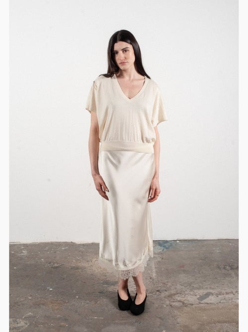 Pull col V à manches chauve souris femme 100% cachemire & laine ultrafin - KELLY 6 - Kiabi