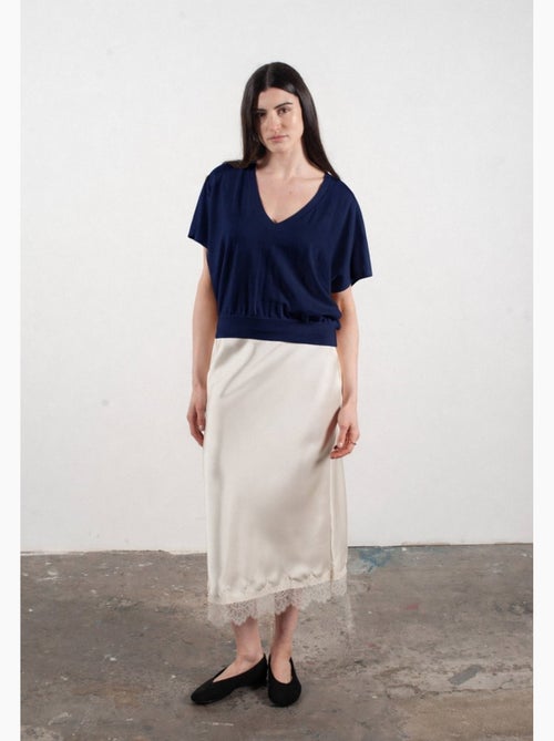 Pull col V à manches chauve souris femme 100% cachemire & laine ultrafin - KELLY 6 - Kiabi