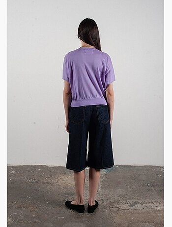 Pull col V à manches chauve souris femme 100% cachemire & laine ultrafin - KELLY 6