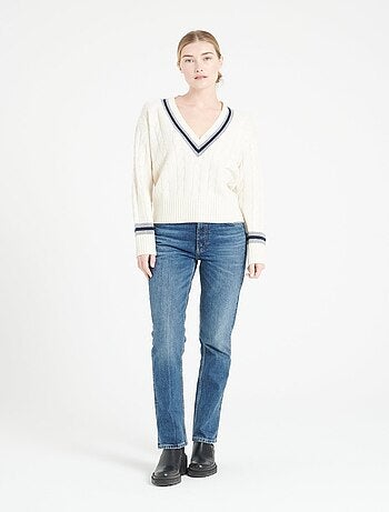 Pull col V cachemire 6 fils - MIA 10