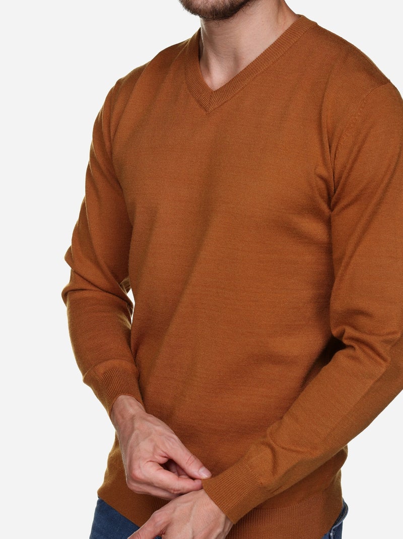 Pull col v Camel - Kiabi