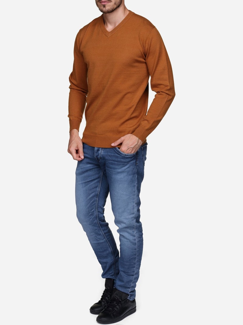 Pull col v Camel - Kiabi
