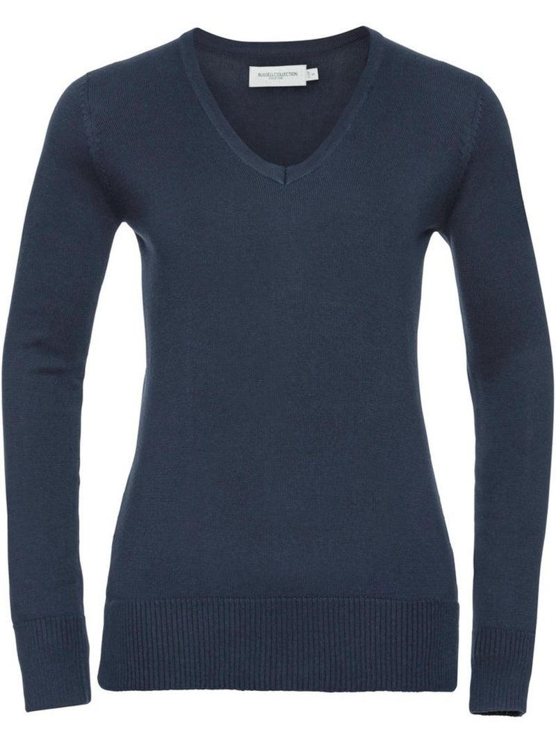 Pull col v collection - russell Bleu marine - Kiabi