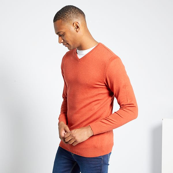 Pull col V éco conçu Homme bleu canard chiné Kiabi 12,00€ Pull col V éco conçu Homme bleu canard chiné Kiabi 12,00€
