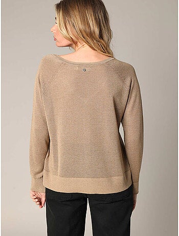 Pull col v en maille fine 'deeluxe'