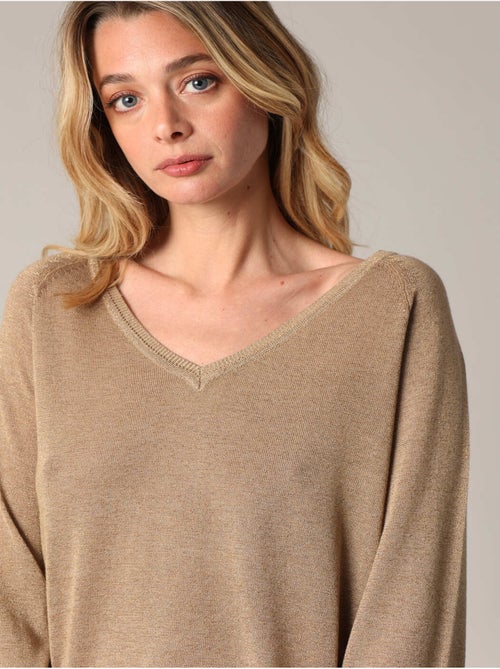 Pull col v en maille fine 'deeluxe' - Kiabi Pull col v en maille fine 'deeluxe' - Kiabi