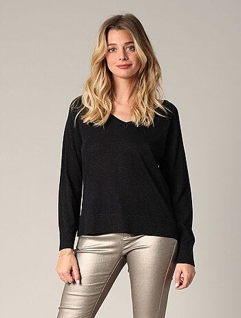 Pull col V en maille fine
'Deeluxe'