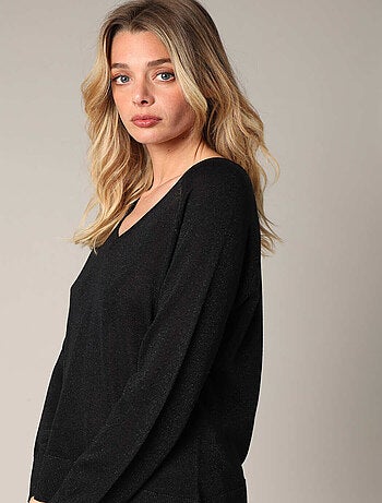 Pull col V en maille fine
'Deeluxe'