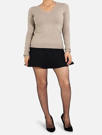 Pull col V en maille Kebello