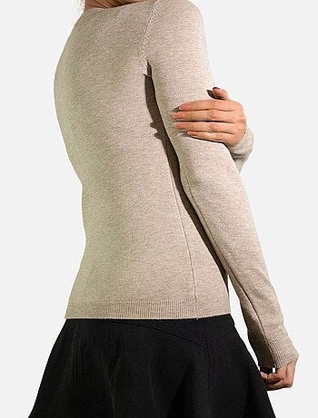 Pull col V en maille Kebello