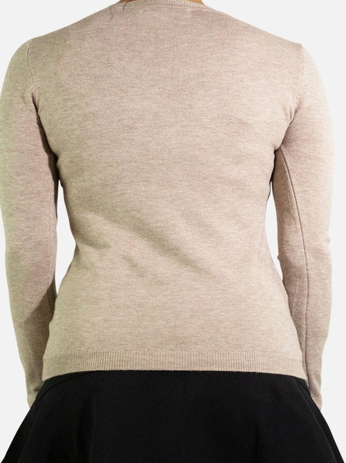 Pull col V en maille Kebello - Kiabi