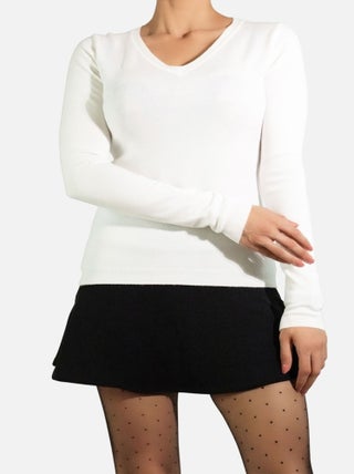 Pull col V en maille Kebello