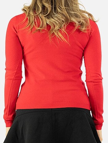 Pull col V en maille Kebello