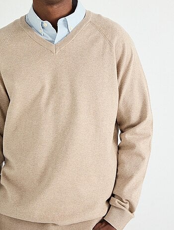 Pull col V en maille pour homme MO Fashion