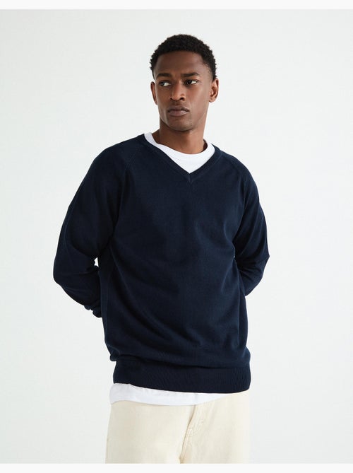 Pull col V en maille pour homme MO Fashion - Kiabi