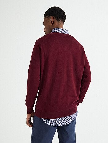 Pull col V en maille pour homme MO Fashion