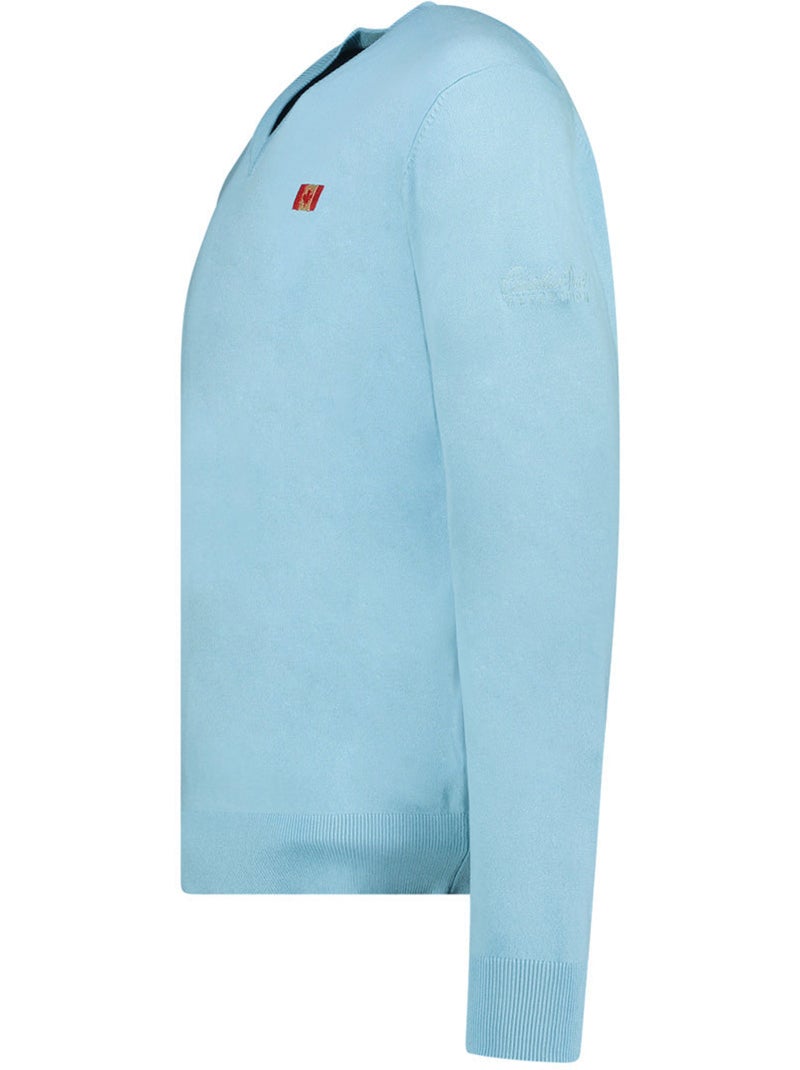Pull col v felineak – canadian peak Bleu ciel - Kiabi